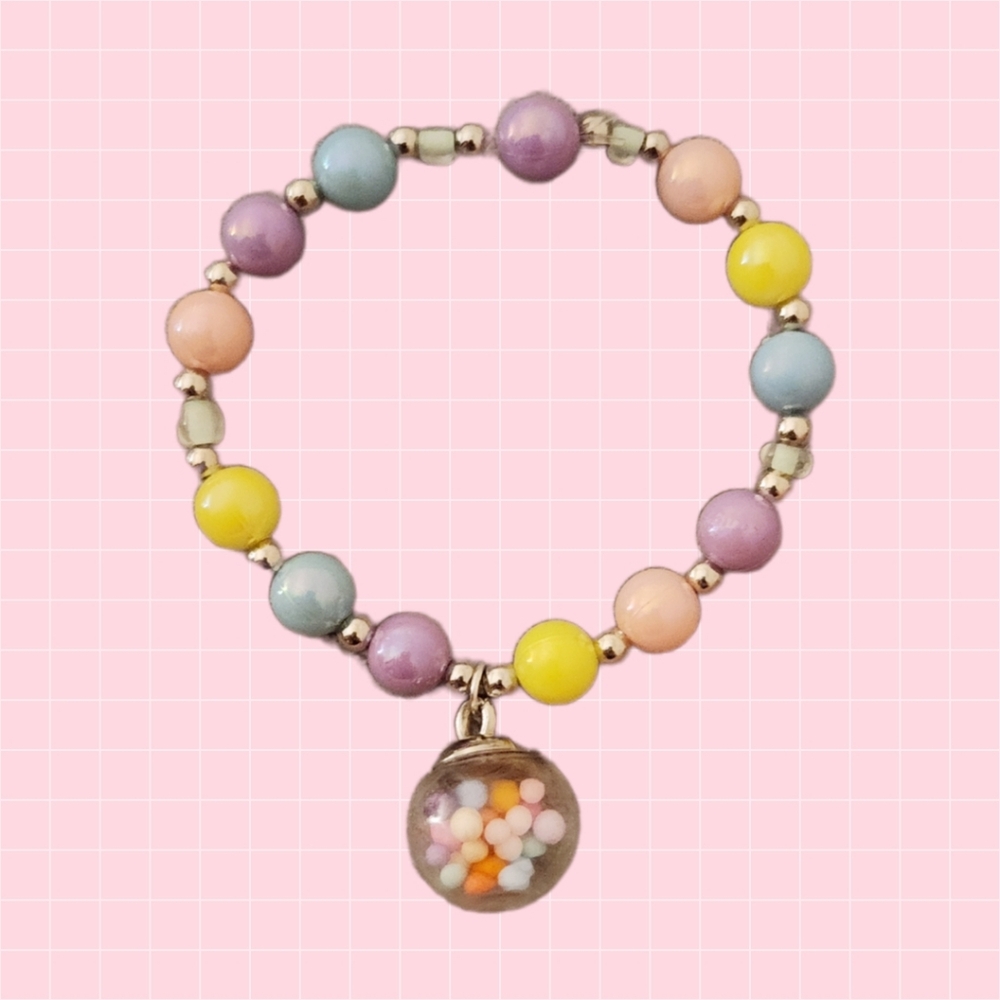 Pastel Gumball Bead Bracelet